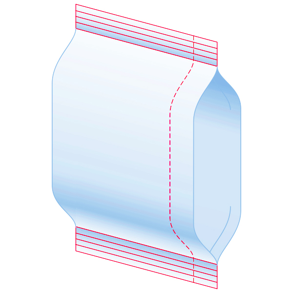 Гасет, шов збоку