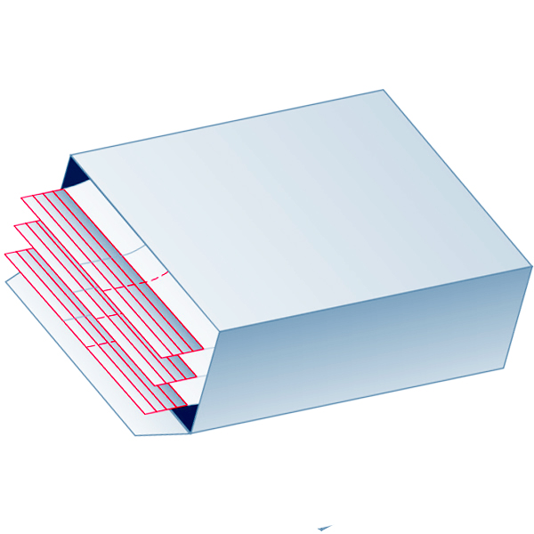 Прямокутна коробка для горизонтального укладання Прямокутна коробка для горизонтального укладання